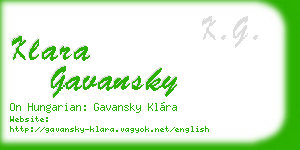 klara gavansky business card